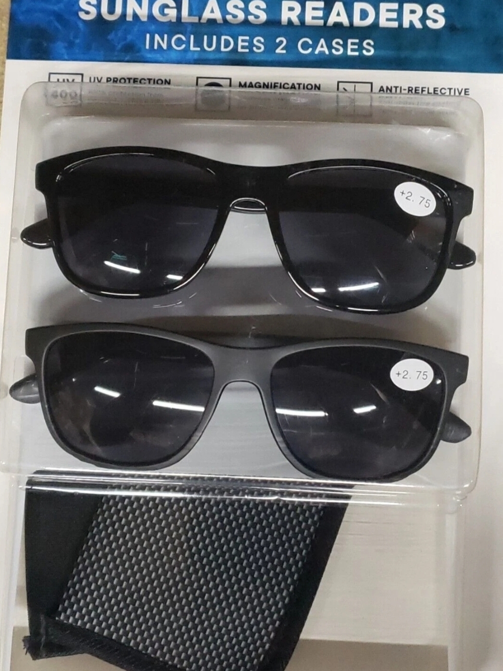 Unisex  Black Bifocal Sunglasses